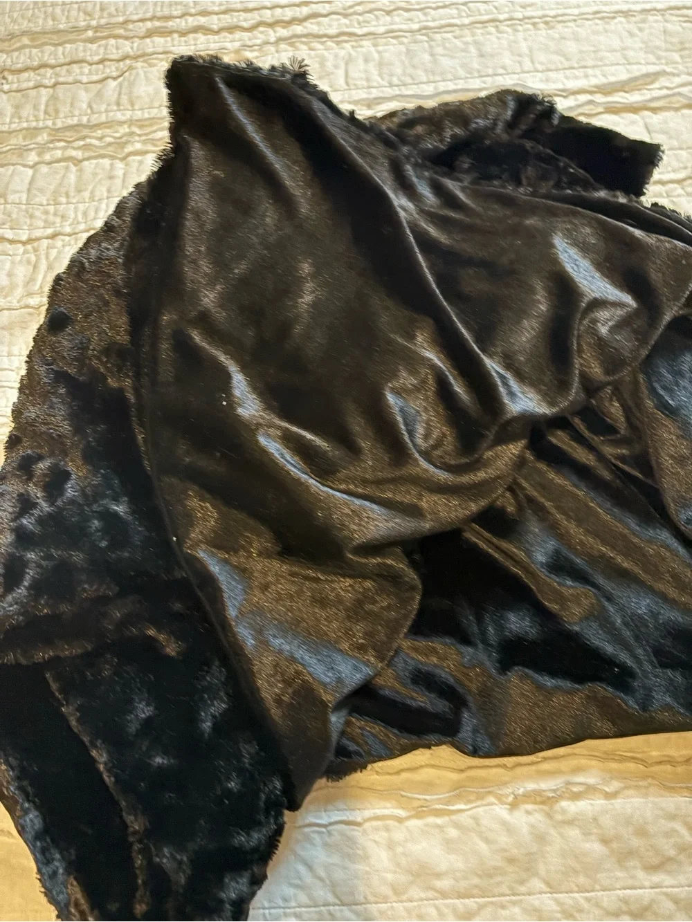 Black velvet animal print reversible blanket